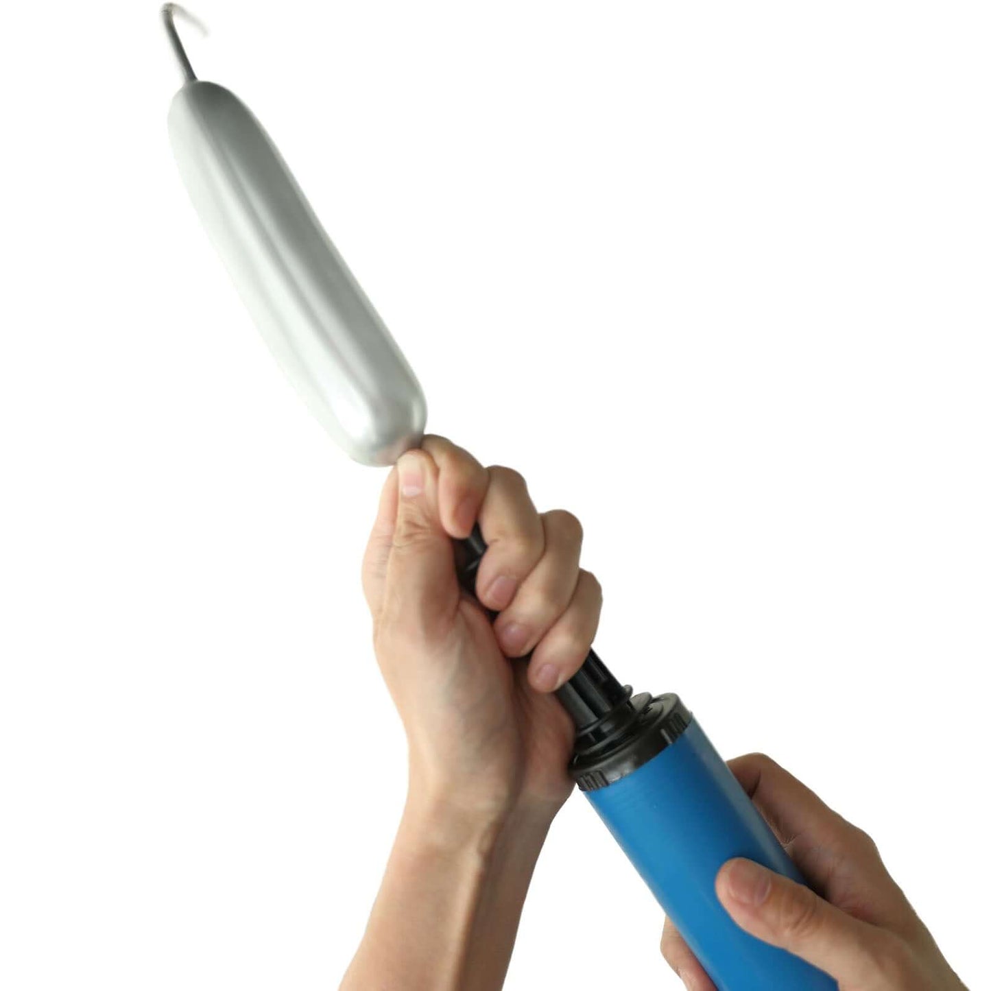 50 Pack Assorted Metallic Silver Long Latex Balloons For Twisting Magic, Animal Modelling Party Balloons