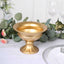 2-Pack Metal Pedestal Flower Vases Wine Goblet Style Gold - Antique Mini Compote Vase for Refined Wedding Centerpieces 4"