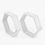 2 Pack 9" Hexagon Whitewashed Wood Centerpiece, Geometric Terrarium, Honeycomb Storage Shelf