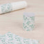 50 Pack White Green Paper Napkin Holder Bands with Eucalyptus Leaves, Disposable Napkin Rings - 1.5"