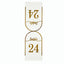 25-Pack 7" Disposable Table Numbers, White Free Standing Double Sided Table Number Place Cards with Metallic Gold Foil Numbers 1-25