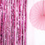 8ft Fuchsia Metallic Tinsel Foil Fringe Doorway Curtain Party Backdrop
