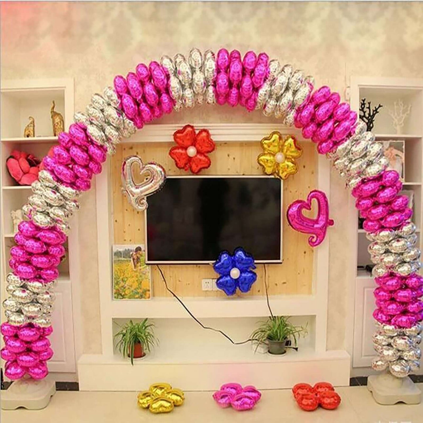 10 Pack 15" Shiny Gold Four Leaf Clover Shaped Mylar Foil Balloons