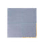 50-Pack Paper Beverage Napkins with Gold Foil Edge Dusty Blue - Disposable 2 Ply Cocktail Napkins for Events 6.5"x6.5"