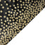 5-Pack Plastic Table Covers Black Rectangle with Gold Confetti Dots - Durable PVC Disposable Tablecloths for Events 54"x108"