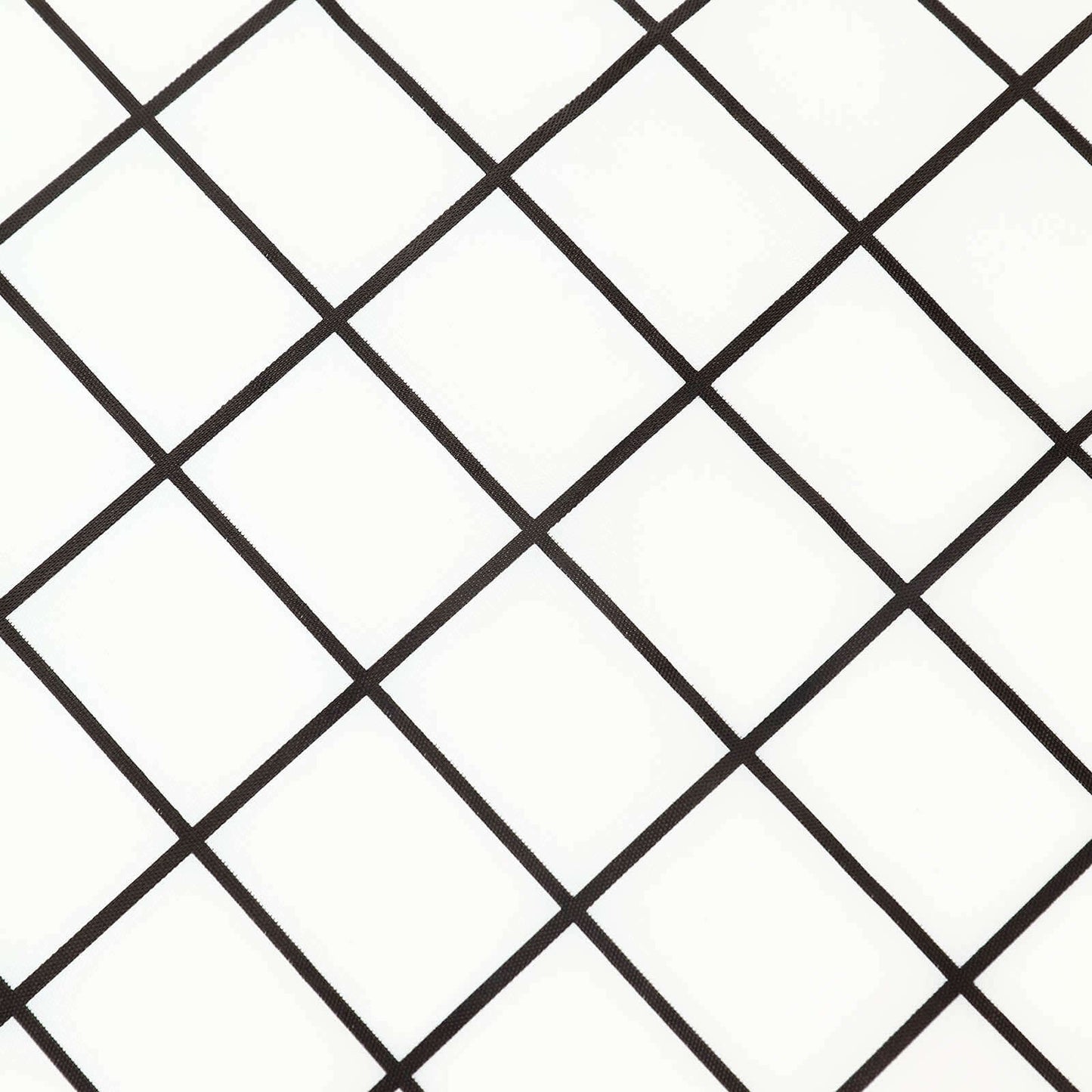 5-Pack Plastic Table Covers Black/White Grid Rectangle - Durable Checkered PVC Disposable Tablecloths 54"x108"