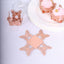 50-Pack Mini Paper Truffle Cup Liners Butterfly Square Design Metallic Rose Gold - 225GSM Cupcake Tray Wrappers 4"
