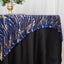 Mesh 72"x72" Table Overlay Square Tablecloth Royal Blue - Wave Embroidered Sequins Table Topper