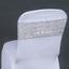 5 Pack Sequin Spandex Chair Sashes Silver - Stretch Chair Bands 6"x15"