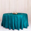 Taffeta 120" Round Tablecloth Teal - Seamless Accordion Crinkle Table Cover