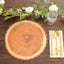 6-Pack Disposable Table Placemats in Natural Wood Slice Print - 700GSM Cardboard Placemats for Boho Farmhouse Decor 13"
