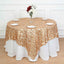 Sequin 72"x72" Table Overlay Square Tablecloth Matte Champagne - Big Payette Table Cover