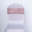 5 Pack Sequin Spandex Chair Sashes Rose Gold - Stretch Chair Bands 6"x15"