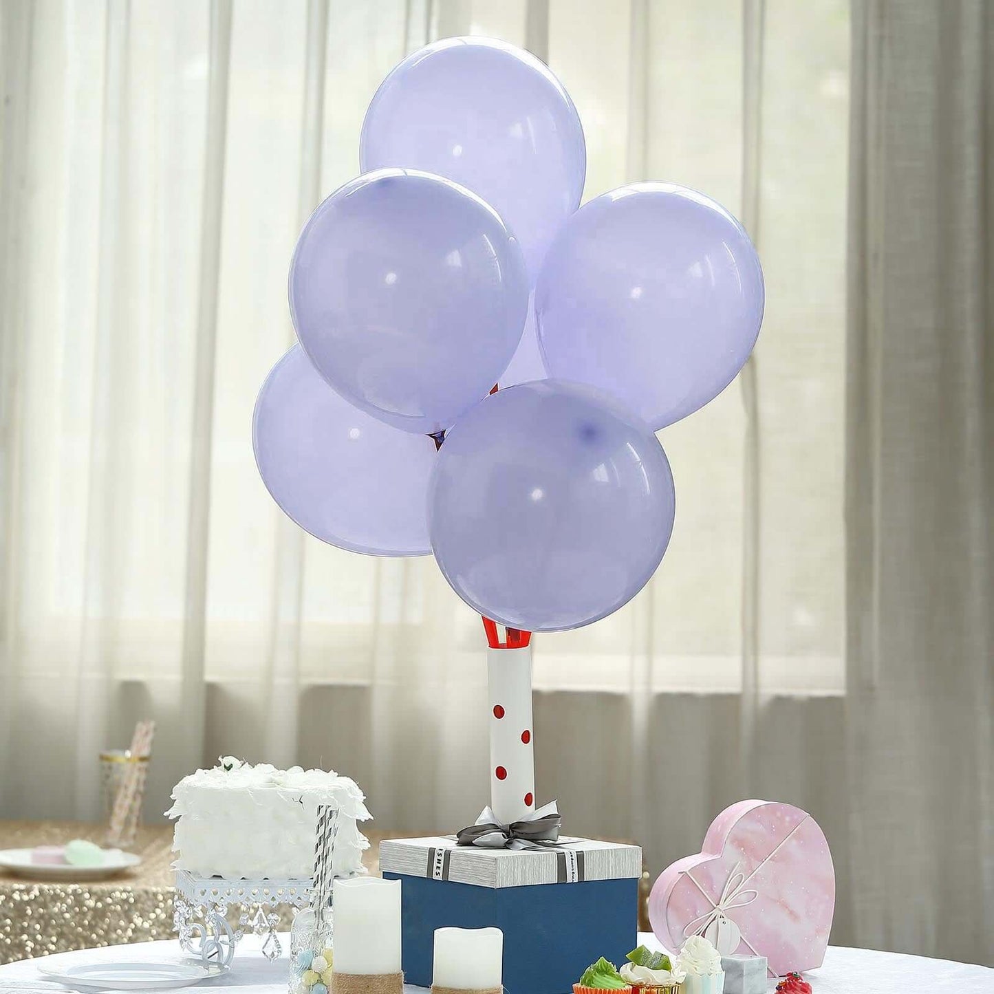 25 Pack 10" Matte Pastel Periwinkle Helium Air Latex Party Balloons