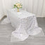 Mesh 90"x156" Rectangle Tablecloth Silver - Wave Sequin Embroidered Table Cover