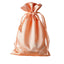 12 Pack 6"x9" Peach Satin Drawstring Wedding Party Favor Gift Bags
