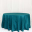 Taffeta 120" Round Tablecloth Teal - Seamless Accordion Crinkle Table Cover