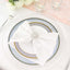 4 Pack Pearl And Diamond Rhinestone Silver Metal Napkin Rings, Decorative Napkin Buckle Holders