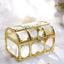 12-Pack Vintage Jewelry Box Candy Containers Clear Gold - Stylish Treasure Chest Favor Boxes 3.5"