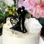 Acrylic Cake Toppers Black Silhouette Design Mr and Mrs - Wedding Cake Decoration Set 7"