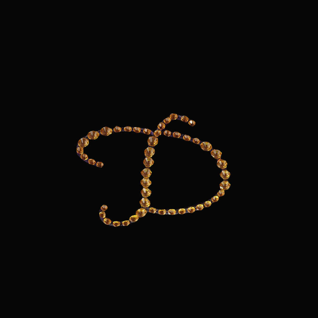 12 Pack 1.5" Gold Rhinestone Monogram Letter Jewel Sticker Self Adhesive DIY Diamond Decor - D