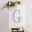 Decorative Rhinestone Alphabet "G" Letter Stickers, Glitter Adhesive Craft Letters Silver DIY Sparkle Embellishments 8"