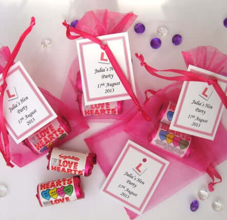 10 Pack 5"x7" Fuchsia Organza Drawstring Wedding Party Favor Gift Bags