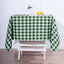 Polyester 54"x54" Square Tablecloth White/Green - Checkered Buffalo Plaid Design for Casual Table Settings