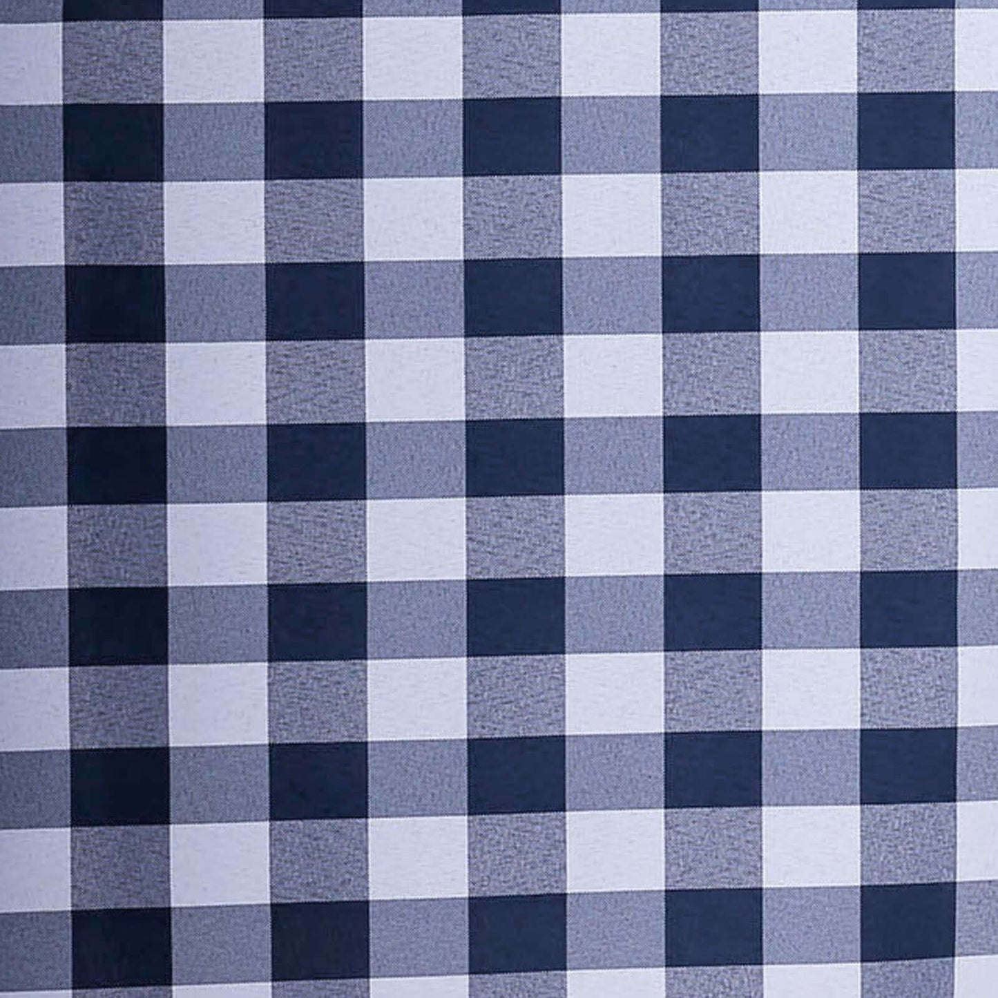 Polyester 54"x54" Table Overlay Square Tablecloth White/Navy Blue - Checkered Buffalo Plaid Design for Casual Table Settings