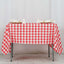 Polyester 70"x70" Square Tablecloth White/Red - Checkered Buffalo Plaid Table Cover