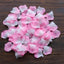 500-Pack Rose Petals Round Design White Pink Silk Confetti - Decorative Scatters for Tables and Floors