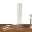 2-Pack Glass Pillar Hurricane Candle Shades - Clear Chimney Tube with 2.25" Wide Open Ends 14"