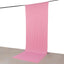 Pink 4-Way Stretch Spandex Event Curtain Drapes, Wrinkle Freet Backdrop Event Panel with Rod Pockets - 5ftx14ft