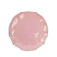 10-Pack Plastic Round 6" Dessert Plates in Dusty Rose Ruffled Rim with Gold Edging - Sturdy Disposable Salad Appetizer Dinnerware