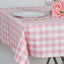 Polyester 54"x54" Square Tablecloth White Rose Quartz - Checkered Buffalo Plaid Design for Casual Table Settings