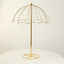 Wedding Centerpiece Umbrella Design Metal Gold - Round Base Floral Frame Stand 42"