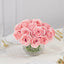 10 Pcs 12" Artificial Silk Roses - Pink, Single Stem Rose for Flower Bouquet Arrangements