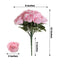 12" Pink Artificial Velvet-Like Rose Flower Bouquet