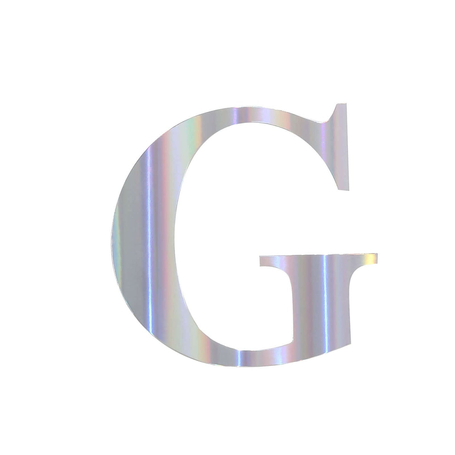 4 Pack 5" Iridescent Alphabet Stickers Banner, Customizable Stick on Letters - G