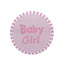 100Pcs 1" Round Pink Baby Girl Baby Shower Favor Envelope Stickers