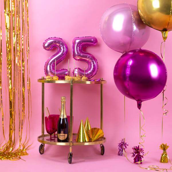 2 Pack 14" 4D Royal Blue Sphere Mylar Foil Helium or Air Balloons