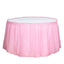 5 Pack Plastic Table Skirts Pink Ruffled - Durable Disposable Skirts for Events 14ft