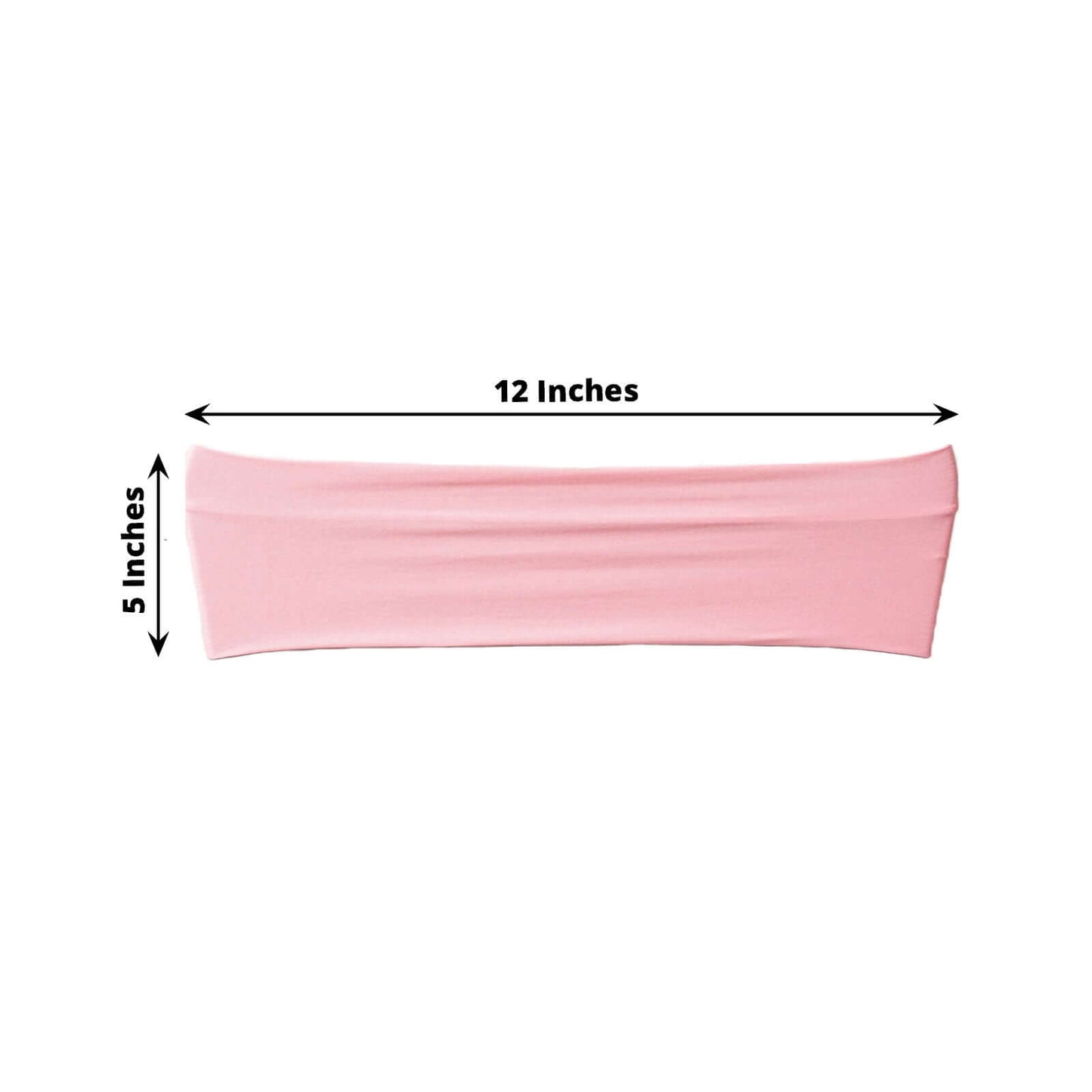 5 Pack Stretch Spandex Chair Sashes Pink - Fitted Finish Two Ply Heavy Duty Chair Bands 5"x12"