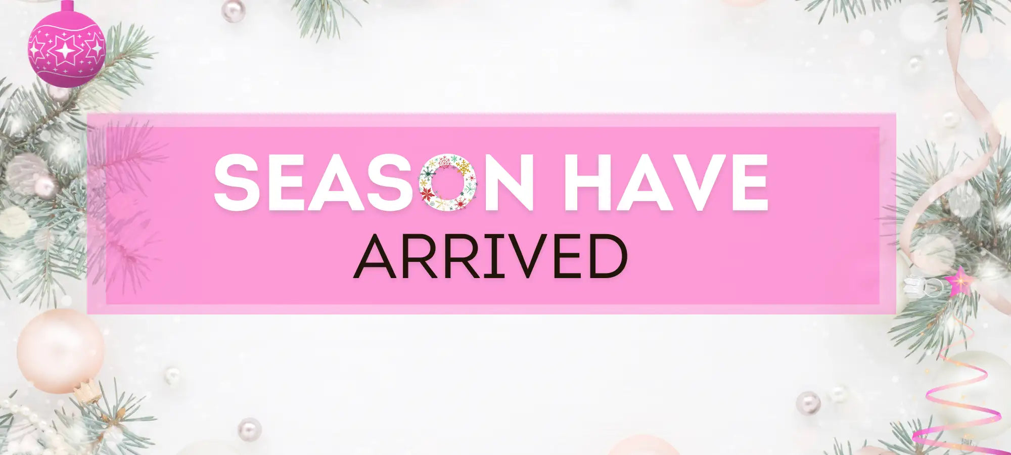 Pink christmas ornament with glitter and bow design