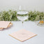 50-Pack Paper Beverage Napkins with Gold Foil Edge Blush - Disposable 2 Ply Cocktail Napkins for Events 6.5"x6.5"