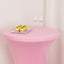 Spandex 30" Round Cocktail Table Cover Pink - Easy to Maintain Stretch Fitted Highboy Tablecloth