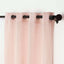 2 Pack Handmade Blush Faux Linen Curtains 52"x64", Curtain Panels With Chrome Grommets -