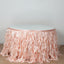 Taffeta 14ft Table Skirt Blush - Cascading Curly Willow Style Table Cover