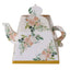 25 Pack Pink Peony Floral Mini Teapot Party Favor Boxes with Gold Edge, Tea Time Gift Boxes - 5"x4"