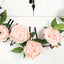 6ft Blush Artificial Silk Peony Hanging Flower Garland, Faux Vine